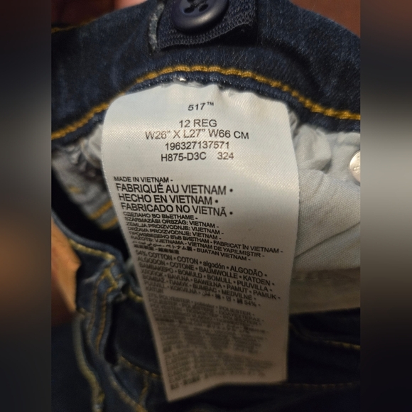 Levi's Big Boy's Boot Cut Size 12 Marked 26x27 But Measure A 26x23 - Picture 7 of 13